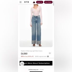 🥂DL1961 Hepburn Wide-Leg!